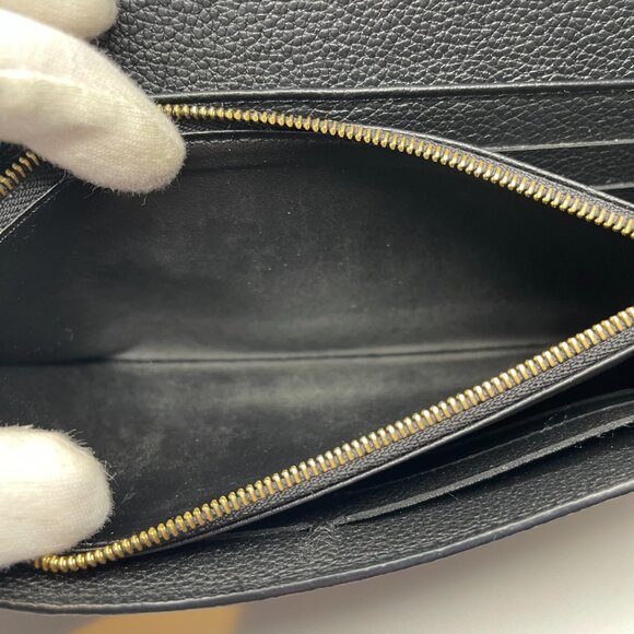 LOUIS VUITTON RFID Bicolor Monogram Empreinte Leather Sarah Wallet - Preowned - Picture 8 of 16